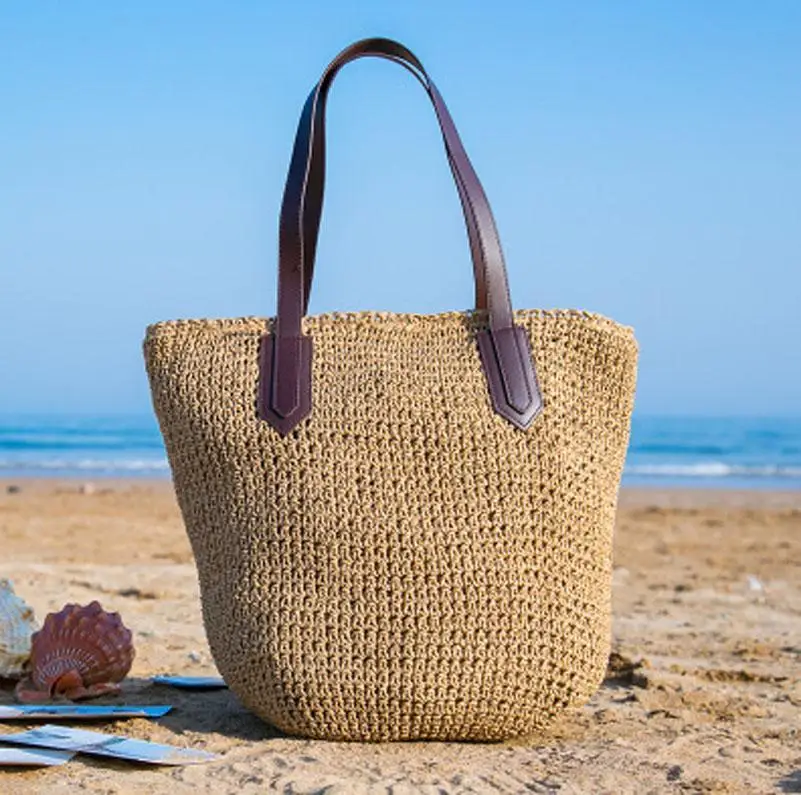 New Fashion Women Solid Straw Bag Summer Vacation Beach Bag Female Travel Handbag Shoulder Bag New Fashion Women Solid Straw Bag Summer Vacation Beach Bag Female Travel Handbag Shoulder Bag