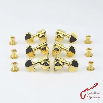 

1Set 3R-3L Genuine Original Grover Guitar Machine Heads Tuners 18-1 Series Gold ( without original package )