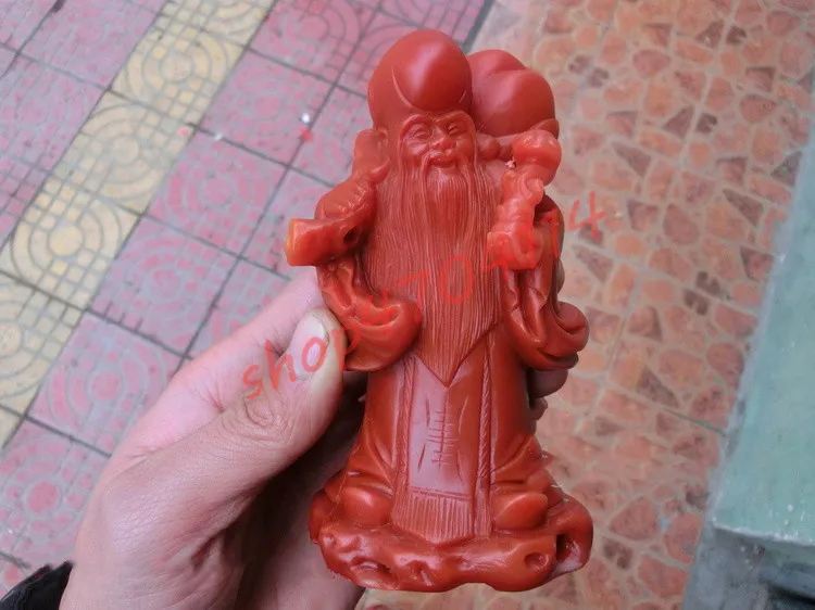 

Natural Shoushan Stone, Sculpture Shouxing Man Sculpture, Handicraft Collection