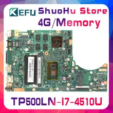 KEFU For ASUS TP500LN TP500L TP500 I7-4510U 4GMemory laptop motherboard tested 100% work original mainboard