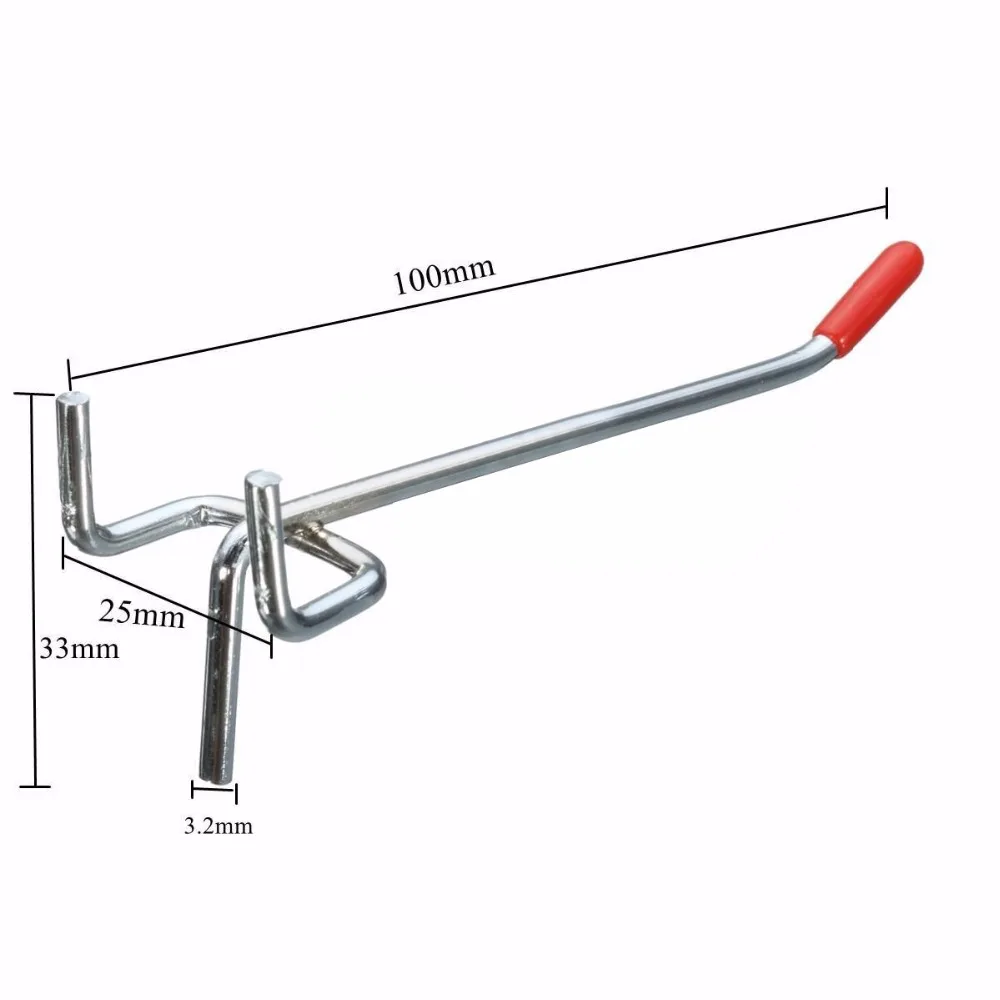 10/25 шт, 25 мм, один Pegboard Крючки доска планка стеновые Розничная Дисплей магазин Пег вешалка 1-1,5 кг для Дисплей ing подвесные элементы