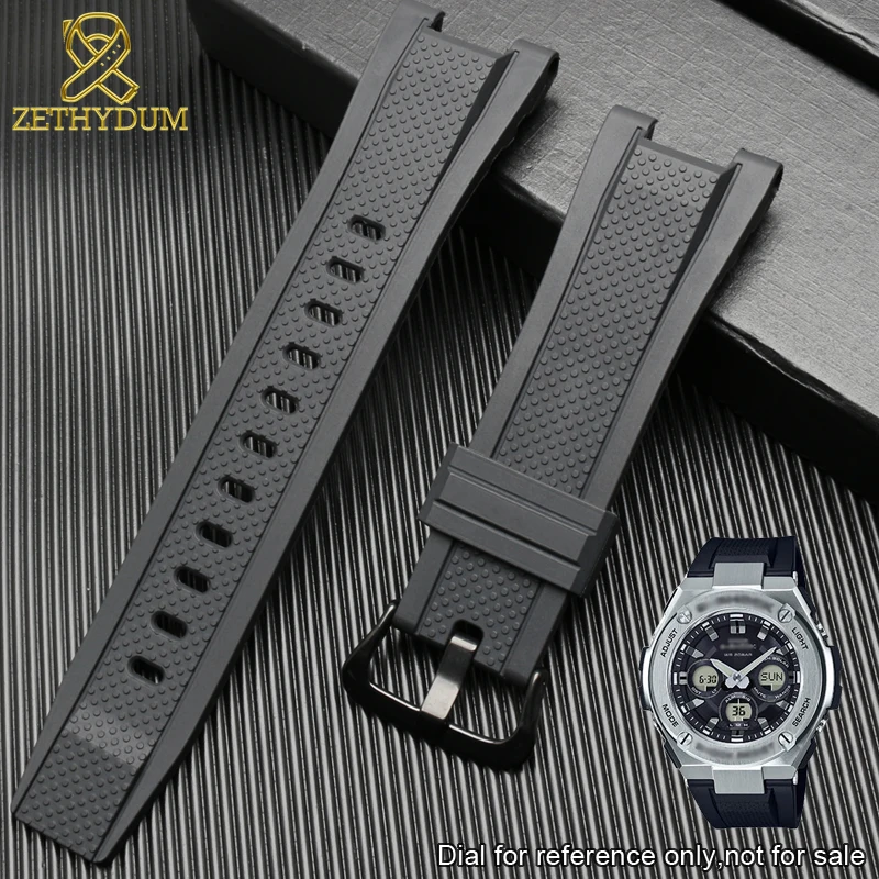 Силиконовый резиновый браслет для casio GST-W110/S130/B100/S100G, ремешок для часов высокого качества, мужские спортивные наручные часы
