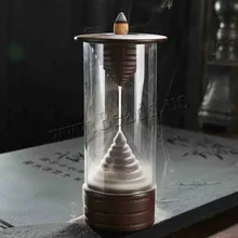 Creative Hourglass Shape Backflow Incense Burner Smoke Waterfall Censer Aromatherapy Furnace Holder Use In Home Office Teahouse