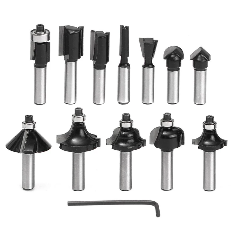 Aliexpress.com : Buy 12pcs 8mm Tungsten Carbide Black Router Bit Set