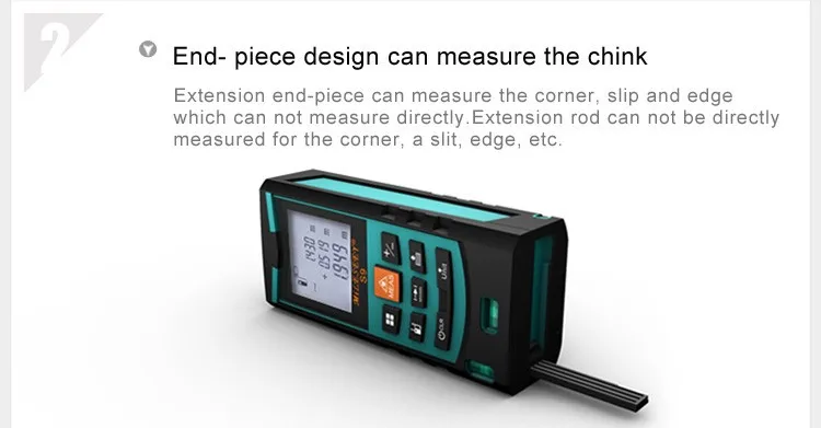 Лазерный диастиметр для измерения на расстоянии Mileseey S9 100 м лазерный дальномер синий с пузырьком уровня