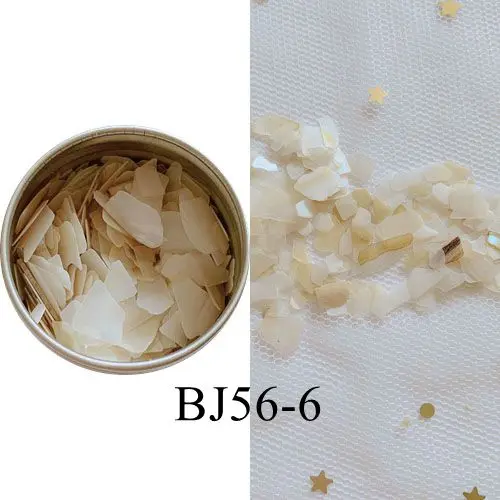 BJ56-6 1Jar ногтей перламутровая втирка для ногтей крошечные кусочки оболочки камни в металлическая банка тонкий большой оболочки штук ногтей перламутровая втирка для ногтей деко BJ56 - Цвет: BJ56-6