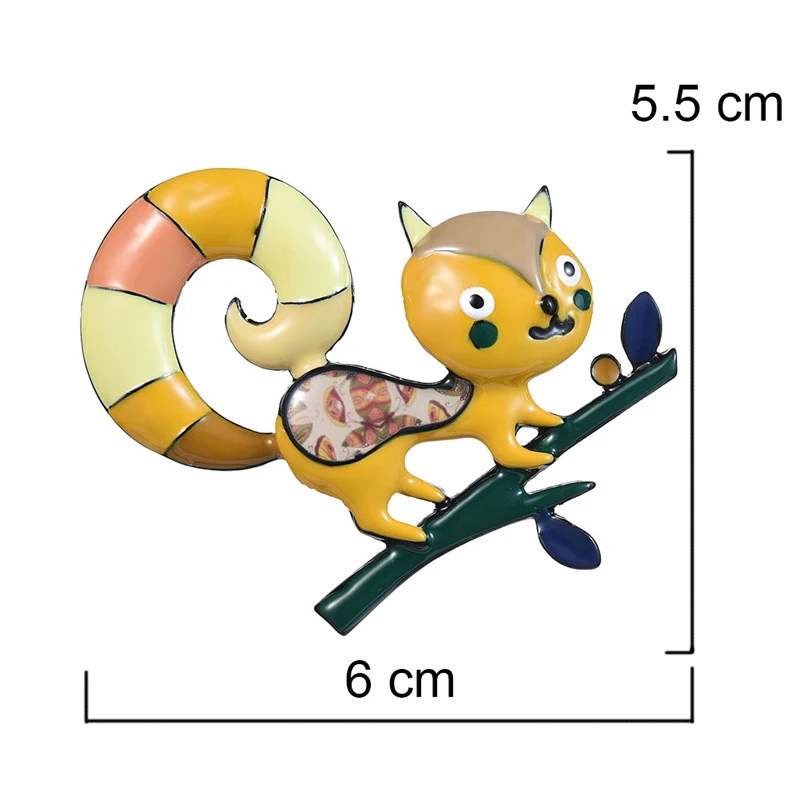 D& Rui, ювелирное изделие,, эмаль, розовая белка, животное, брошь, повседневные поставки, модные, цинковый сплав, милые Мультяшные броши, булавки для платьев