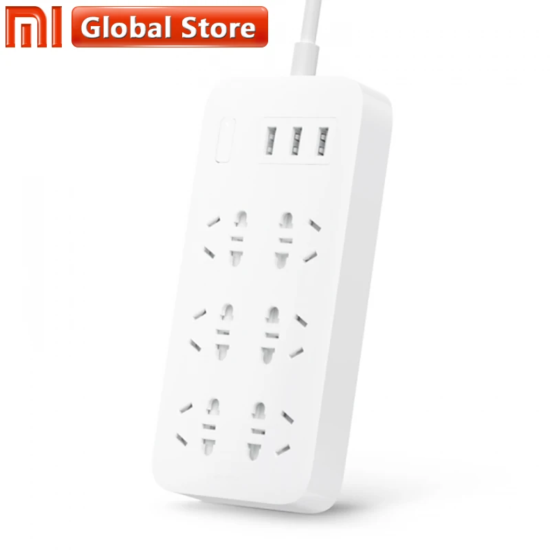 Оригинальный удлинитель питания Xiaomi Mijia Базовая версия 6 розеток С 3 5 в а быстрое