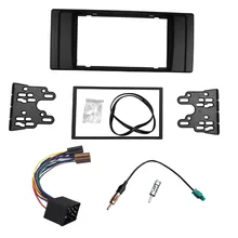 Para BMW serie 5 E39 E53 Radio CD DVD GPS Estéreo Panel doble Din Fascia Dash Mount Kit de Ajuste ISO Cableado + Adaptador de Antena