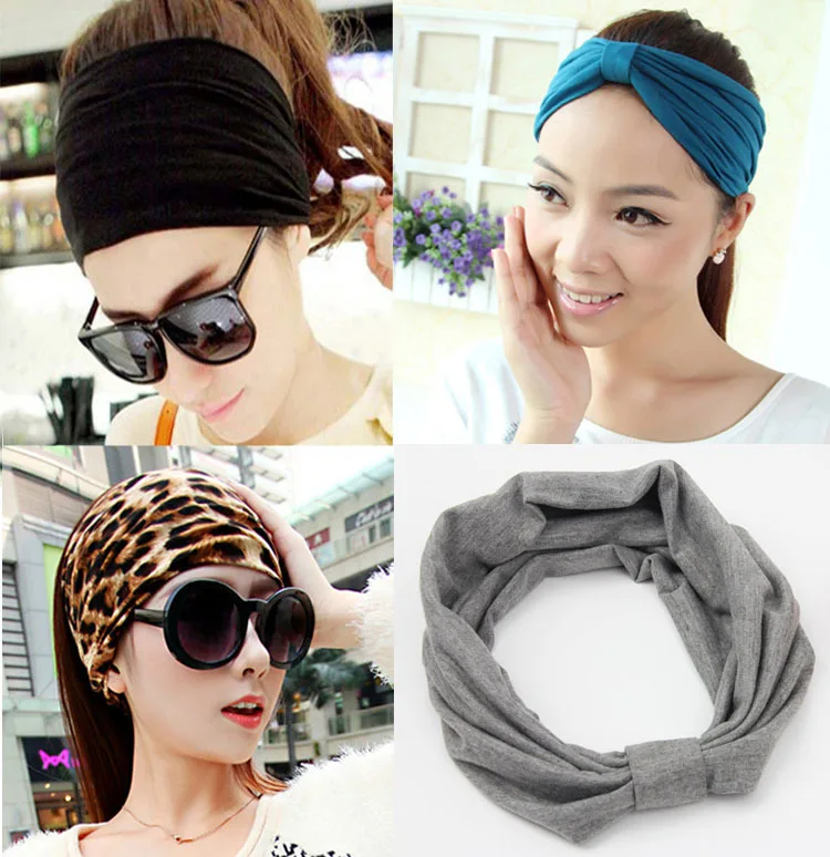 

New Fashion Elastic Sport Headbands Women Wide Head Bands Hair Accessories Leisure Hairwear