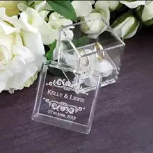 Обручальное кольцо на заказ коробка, акриловое кольцо шкатулка Оригинальное кольцо подушку Коробка Свадебный декор свадебный подарок