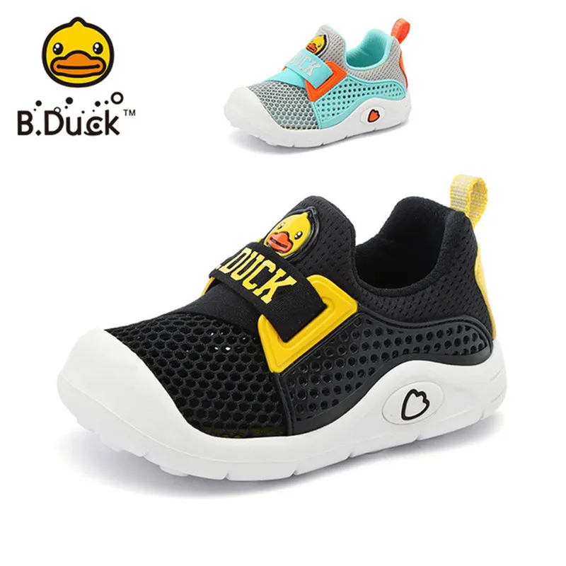 

B.duck Brand 2019 summer new boys mesh sneakers children non-slip sandals kids running shoes glowing sneakers