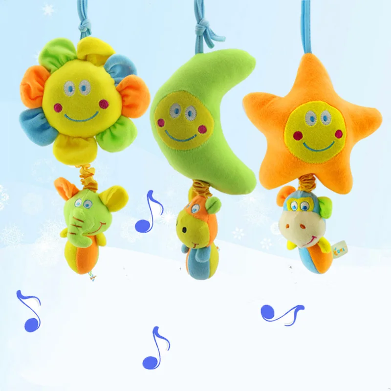 

Cartoon Musical Box Stroller toys Hanging Baby Toys For Newborns Educational Stroller Car Rattle Kids Toys as Gift D070