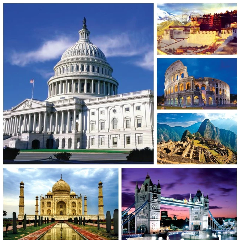 1000 piece The world Famous building Landscape paper puzzles for adult DIY attractions jigsaw puzzle toys 1000 piece The world Famous building Landscape paper puzzles for adult DIY attractions jigsaw puzzle toys