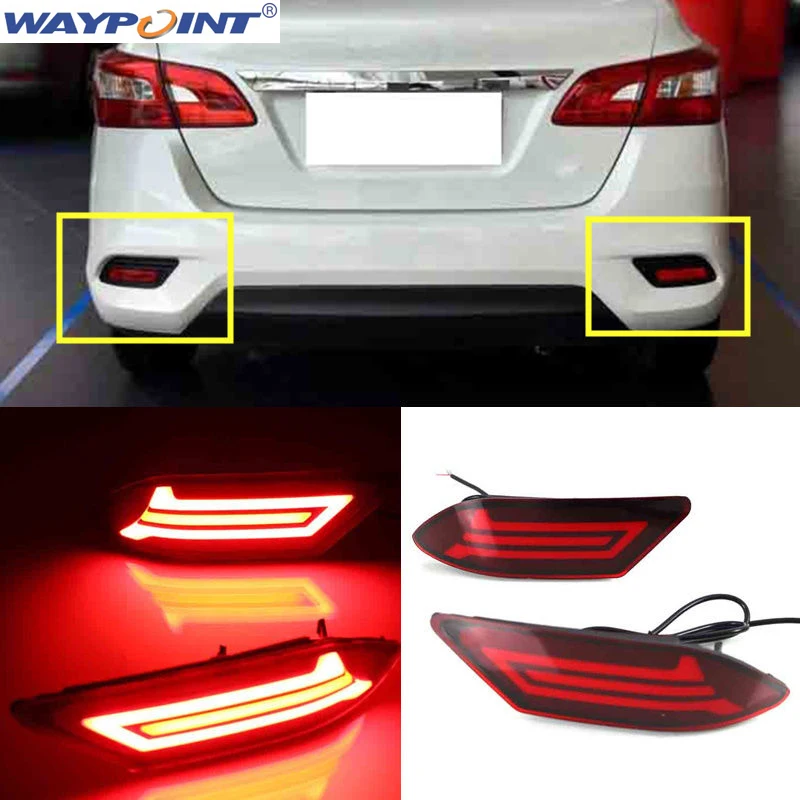 

Red Surface cover Rear fog lamp Safety Signal Warning Lamp For Sylphy 2016-2017
