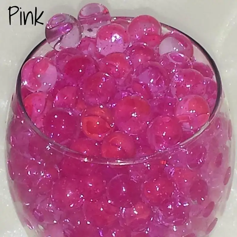 500 гидрогель Воды Aqua Кристаллы Почвы Био Гель Шарики Шарика Свадебный Ваза Наполнителя Центральным растущей воды шары - Цвет: Розовый