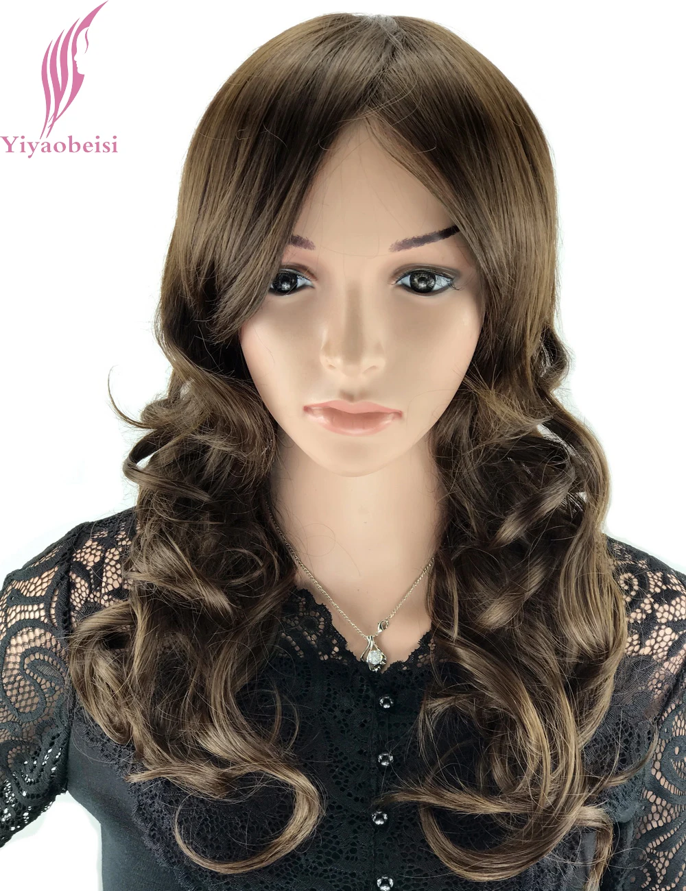 Yiyaobess 55cm Natural Hairstyles Heat Resistant Synthetic Brown Long