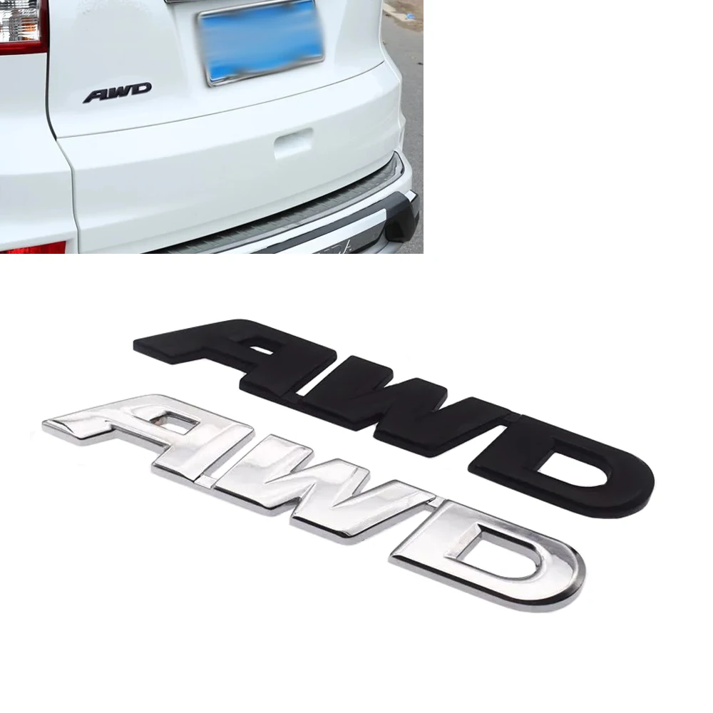 

Car Styling 3D Metal AWD Badge Emblem Sticker Cover Trim Decal Fit for Car Auto All Wheel Drive SUV Off Road