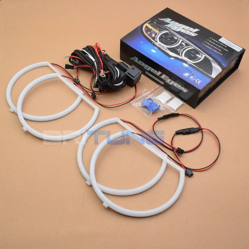 US $44.24 Britune Angel Eyes LED For Dodge Challenger Halogen Headlight Tuning Cotton Light Turn Signal Lamp Car Lights Accessories DIY