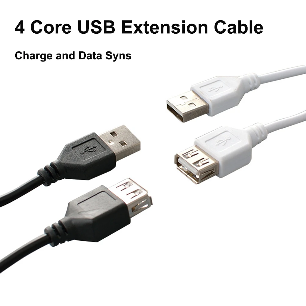 150/100 سنتيمتر تمديدات كابلات USB فائقة السرعة USB 2.0 كابل الذكور إلى الإناث تمديد كابل شحن ونقل بيانات تزامني الحبل موسع الحبل