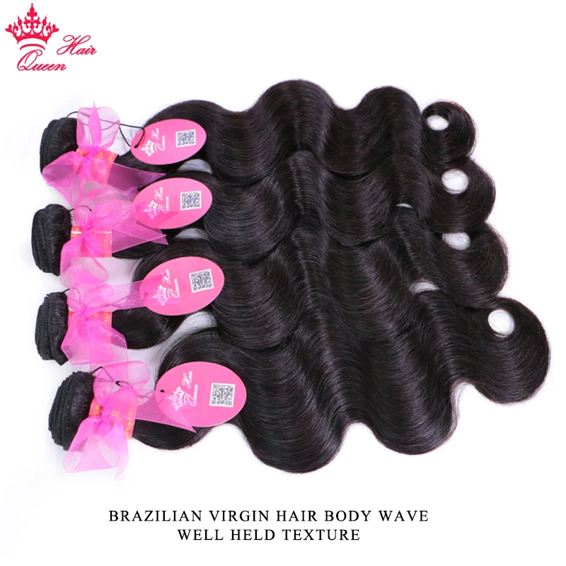 Queen Hair Body Wave Raw Human Hair Unprocessed Hair Bundles Weave High Quality 100% Hair Extensions 1/2/3/4pcs 2