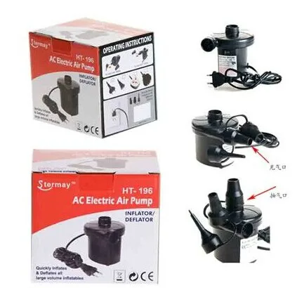 

Быстрозаполняющий электрический воздушный насос переменного тока 220 В с питанием от 2 контактных штепсельных вилок, воздушный насос, быстрое Надувное устройство/дефлятор для кемпинга, матрас для кровати для автомобиля