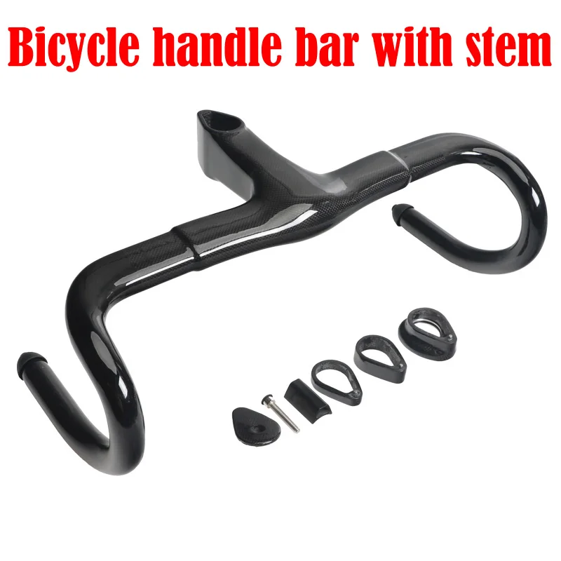 Cycling Carbon stem Integrated Handlebar Road Bike Handle Bars 1k