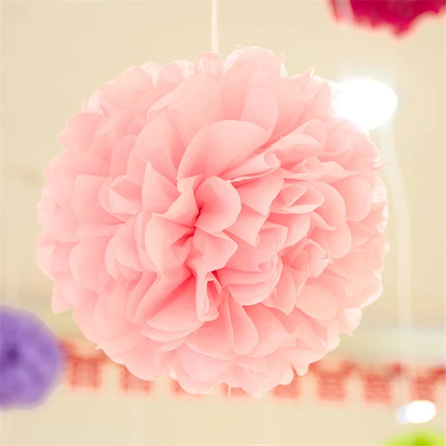 5pcs lot 37cm handmade hanging fake ball flower tissue garland rice rice paper flower