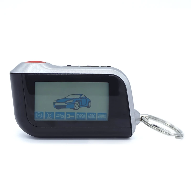 

Russian A93 LCD Remote Control Keychain for Russian version Two Way Car Burglar Alarm System Twage Starline A93 Key Chain Fob
