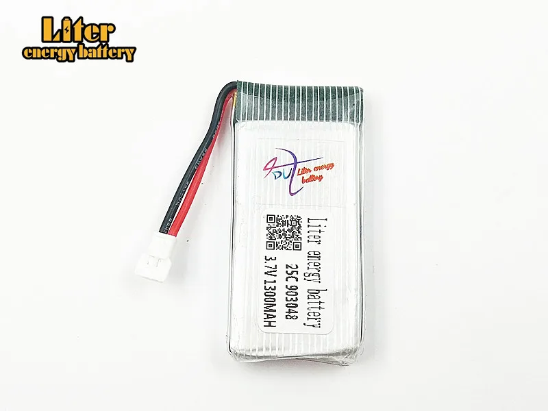 Новая версия 5 шт. 3,7 в 1300 мАч 903048 LiPo Батарея для X5SW X5SC X5 X5C Аккумулятор для беспилотника 3,7 V 1300 mAh Lipo 25c