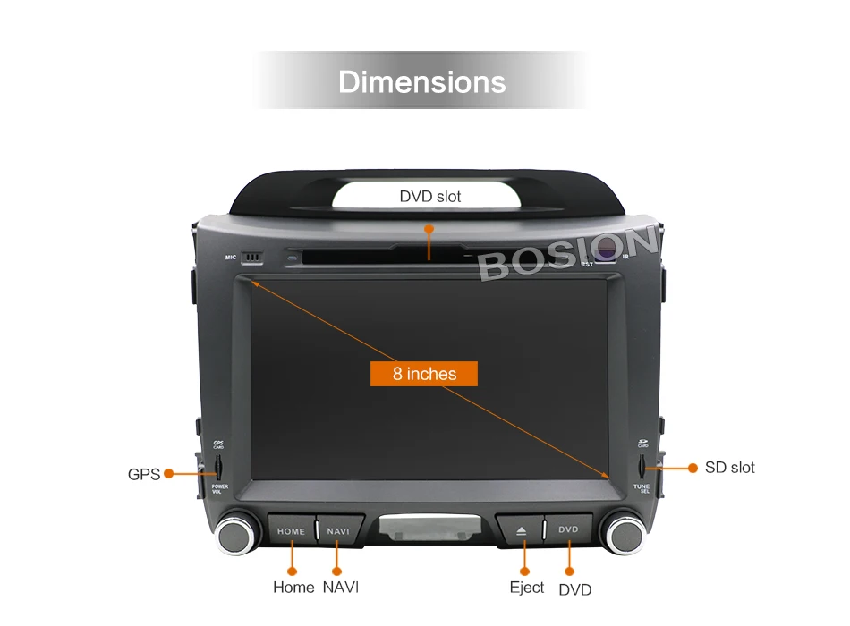 Flash Deal 2 din car radio gps android 7.1 car dvd for kia sportage R 2014 2011 2013 2015 car multimedia player with wifi bluetooth 1