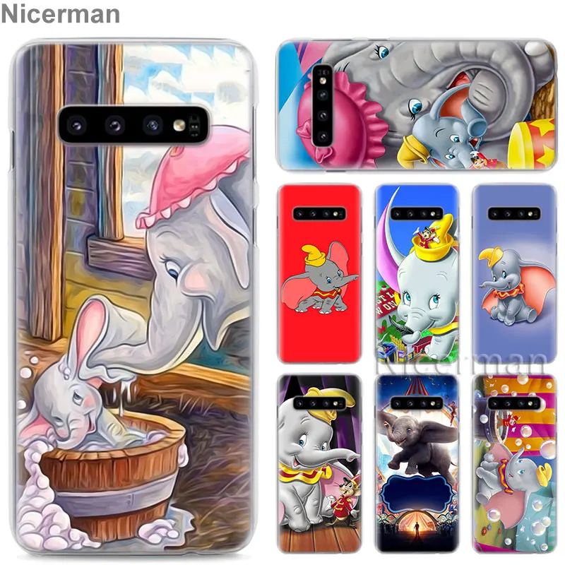 

Phone Case for Samsung Galaxy S10e S10 S8 S9 Plus S6 S7 Edge A40 A50 A70 M20 Cover Cartoon cute Baby Dumbo Elephant Hard PC Case