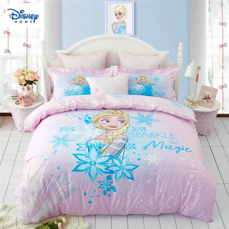 Frozen Elsa Bedding Set For Kids Comforter Duvet Covers Twin Size Bedroom Decor Queen Bed Sheets Cotton Bedspread 3 5 Pcs Girls Bedding Sets Aliexpress