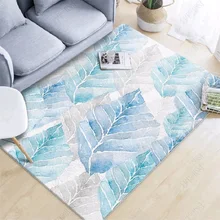 Скандинавские листья зеленые чернила живопись ковер гостиная диван коврик прикроватный коврик для спальни нескользящий бархатный напольный коврик с принтом на заказ