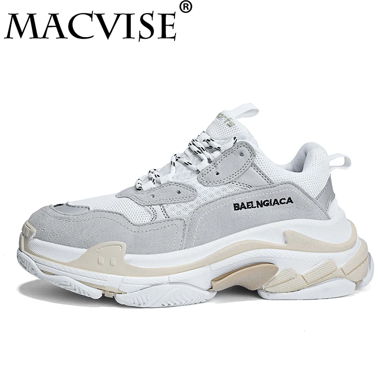 

Macvise 2018 Breathable Human Race Shoes Casual Design Sneaker Shoes for Unisex High Quality Chunky Triple Black Shoes