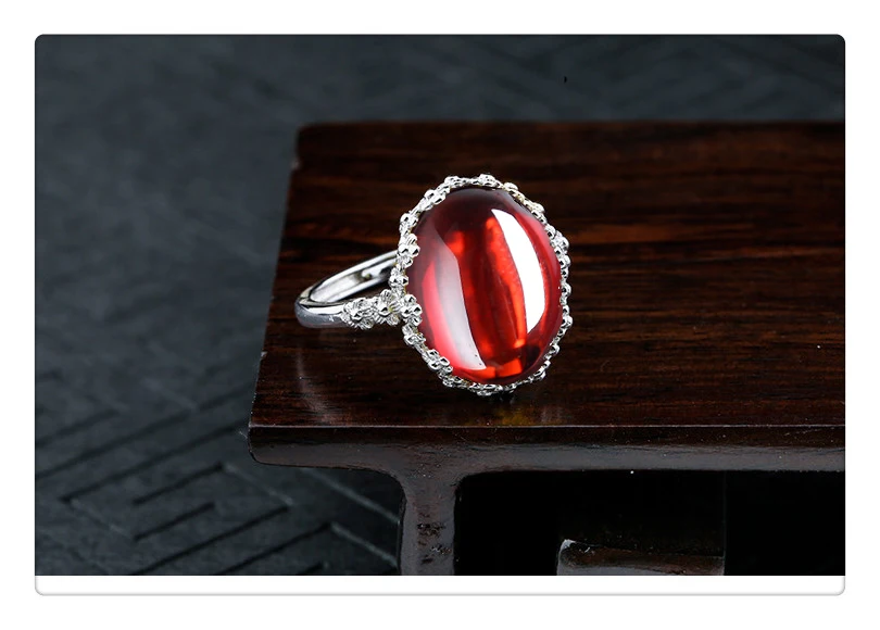 10*14 мм не поддельные S925 стерлингового серебра Австралия рубиновые кольца хороший вкус кольца ручной работы драгоценный камень ретро халцедон