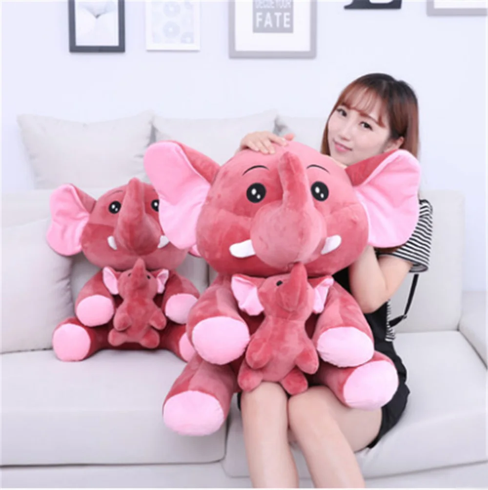 Cute 28'' Large Animal Elephant Plush Toy Big 28'' Stuffed Soft Cartoon Elephants Doll Pillow Baby Present 1