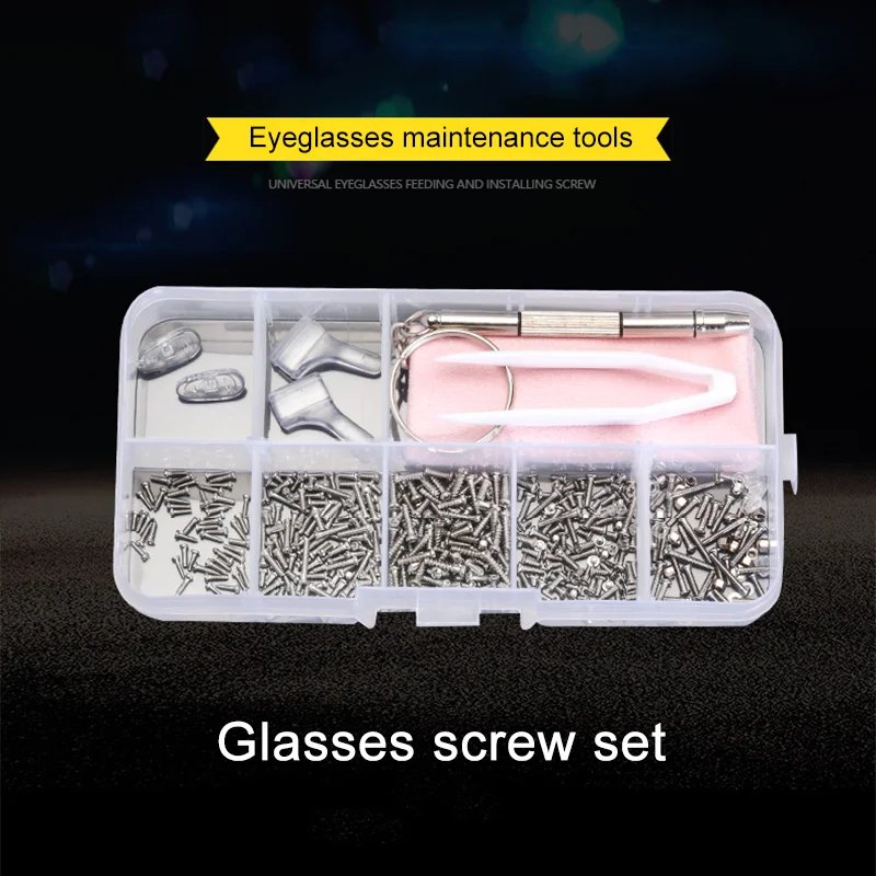 1 Box Glasses Repairing Kit Mini Screwdriver Nose Pads for Watches Laptop Jewellery WWO66