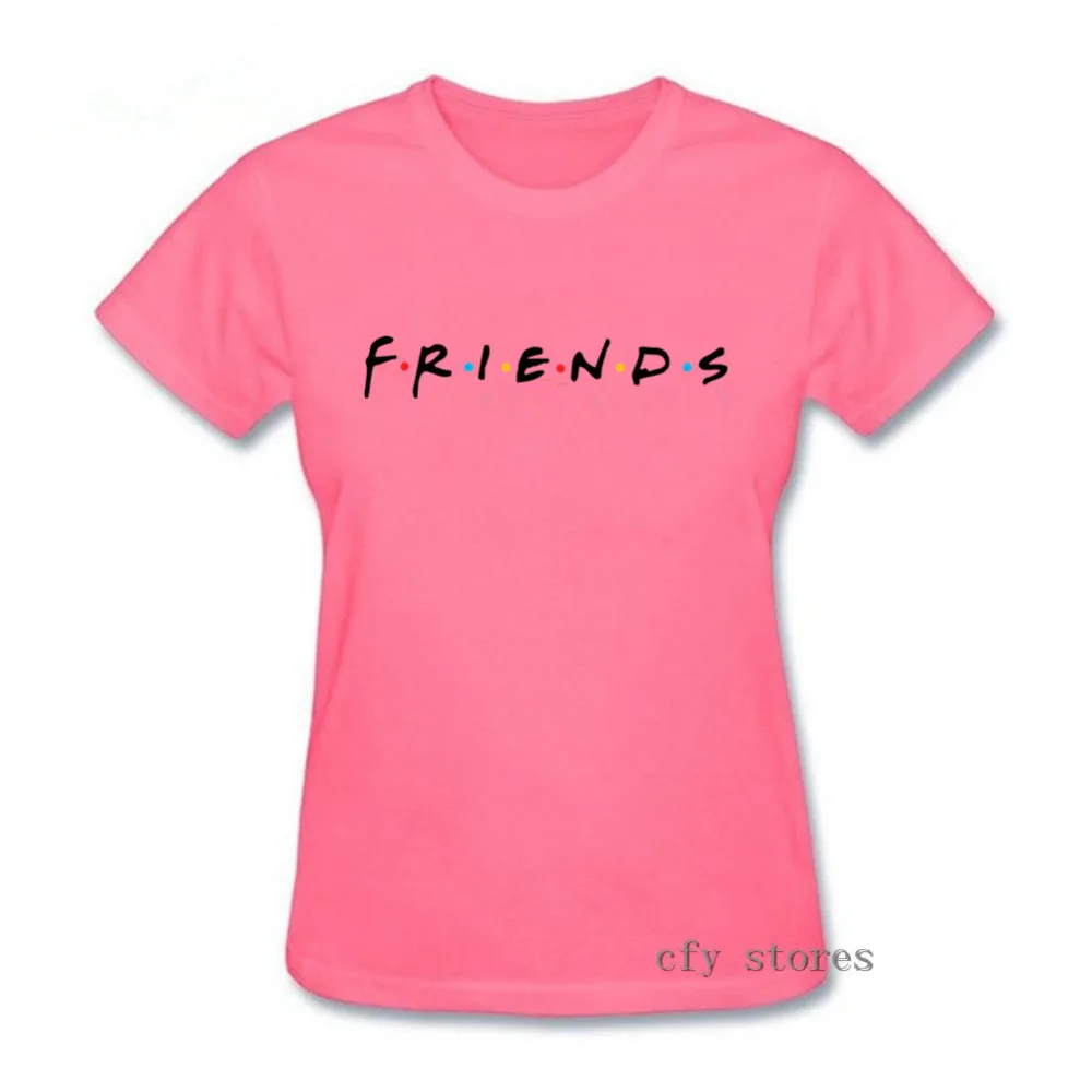 

Friends tv show logo letter couple women clothes 2019 summer female o-neck 100%cotton short-sleeve T-shirt