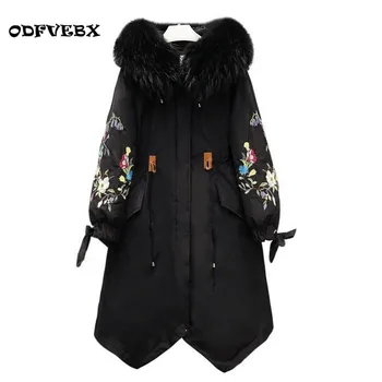 

Winter Cotton Coat Woman Medium Long New Plus size Hooded Parker Down Jacket Coats Female Nigh-end Thicken Jackets Warm Overcoat
