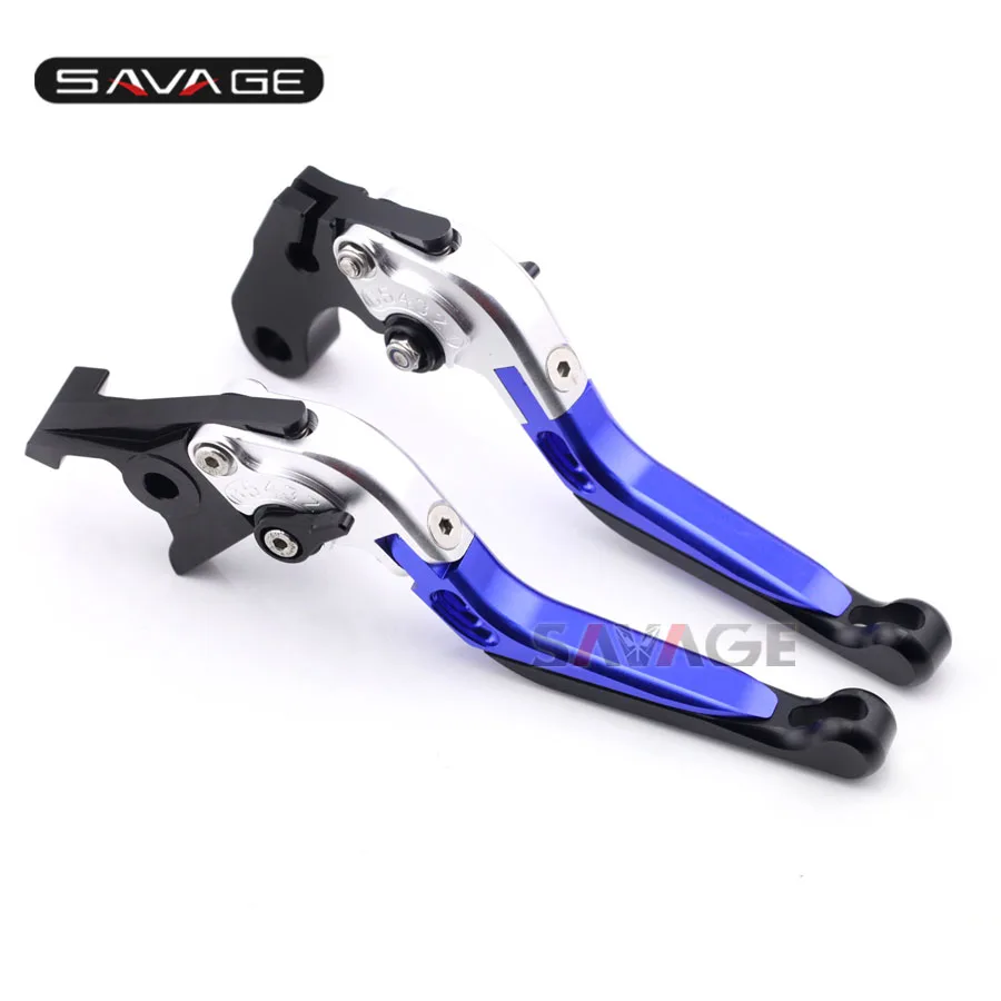 

For HONDA CRF 1000L CRF1000L 2015 2016 2017 Motorcycle CNC Adjustable Folding Extendable Brake Clutch Lever sliver+blue