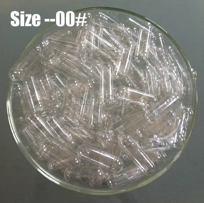 

1000pcs Size 00 Transparent Vegetarian Empty Capsule HPMC Celloluse 00# Empty Vegetable Capsule-Joined & Separated Available