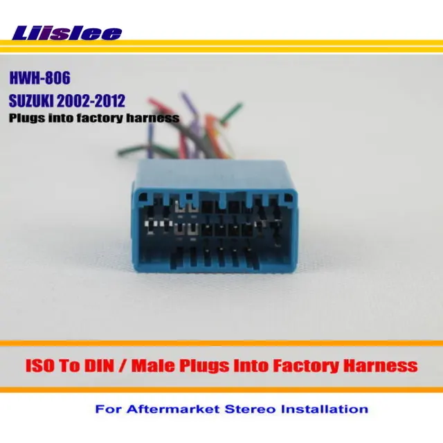 liislee car stereo radio iso wire connector cable for suzuki aerio Stereo Speaker Wiring Diagram liislee car stereo radio iso wire connector cable for suzuki aerio grand vitara sx4 xl7 kizashi plugs into factory harness