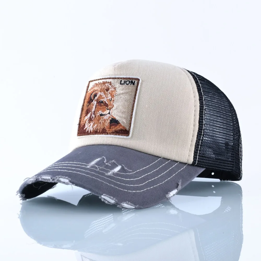Животные вышивка бейсболка колпаком хип-хоп кепка воздухопроницаемые козырек для мужчин кепки козырьком Для женщин уличная Кепки