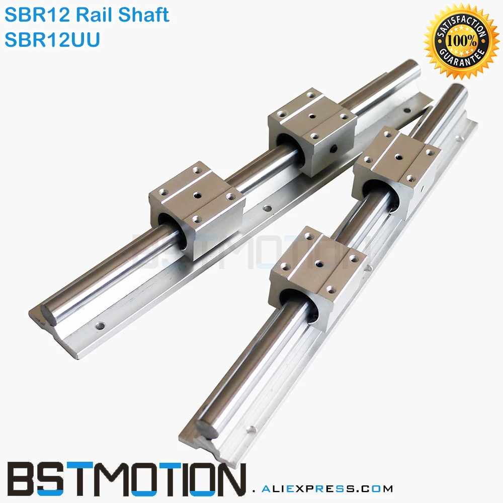 12 мм линейный рельс SBR12 150 мм 200 мм 250 мм 300 мм 350 мм 400 мм линейный вал Поддержка рельсы 2 шт.+ 4 шт. SBR12UU набор линейных