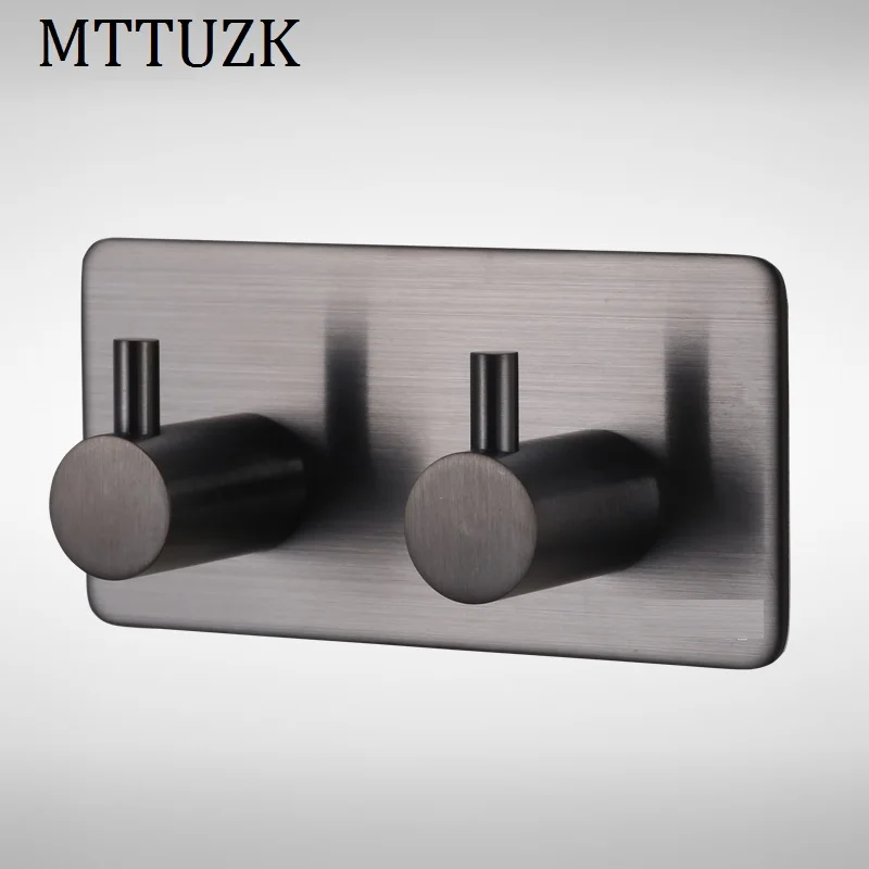 MTTUZK крючки для одежды из нержавеющей стали, черный простой ряд крючков для накидки, не штампованные крючки для полотенец, настенные крючки, дверные крючки
