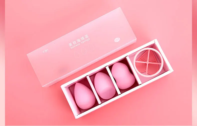 3+ 1 мини-набор губка-тыква для смузи, губка для сухого и влажного макияжа, инструменты для красоты, набор яиц для массажа