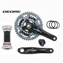 Shimano Deore FC-M590 44 т/32 т/22 т тройной велосипед шатуны 170 мм Arm длина BB 10 s MTB Велосипедный спорт кривошипно набор