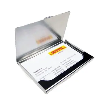 

Business Name Card Holder Metal Stainless Steel Case (Silver,9.2*6CM)