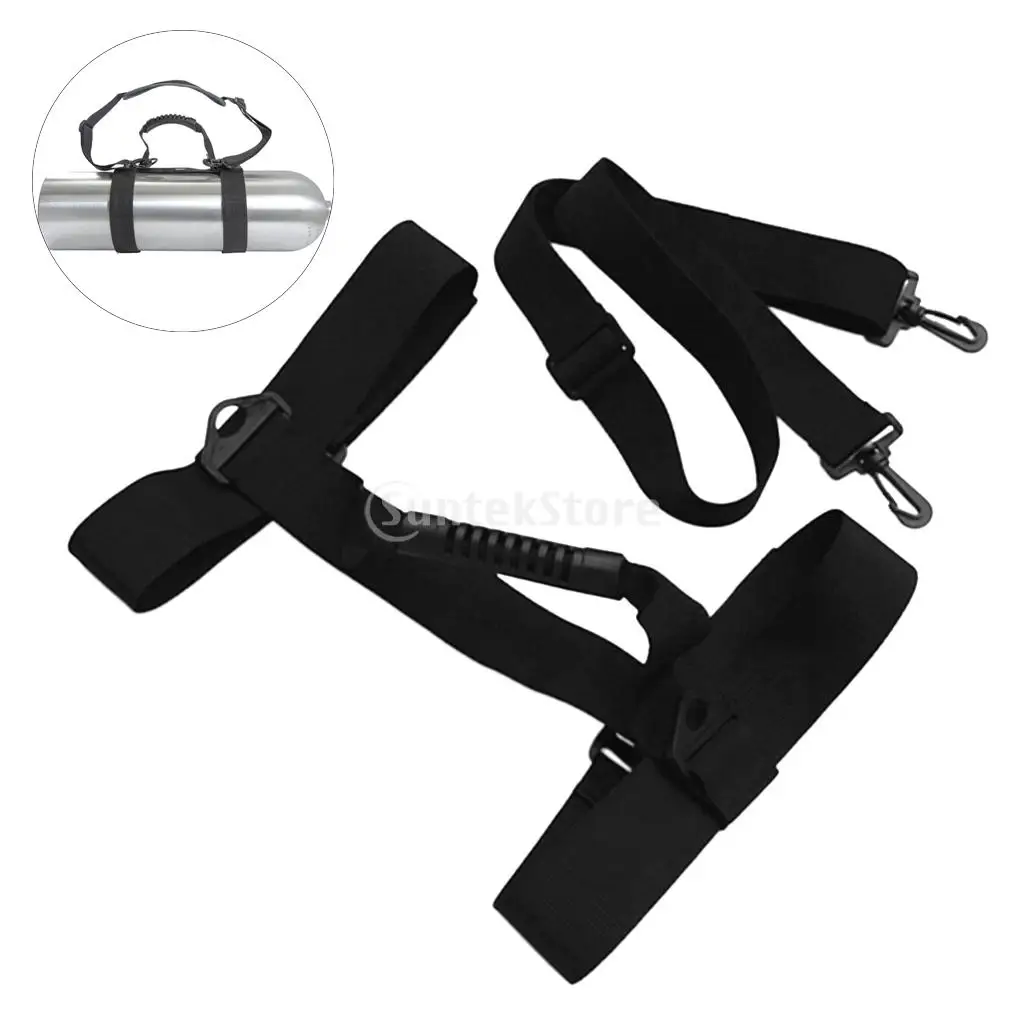 Scuba Diving Dive Tank Air Cylinder Bottle Transport Carry Strap Carrier Holder with Handle and Shoulder Strap Easy Attach